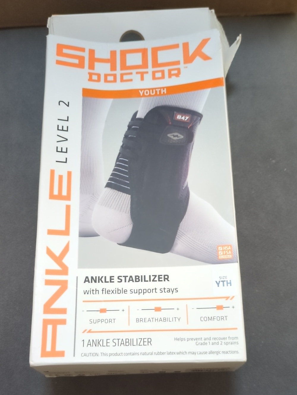 Youth Ankle Stabilizer - Black Shock Doctor Level 2